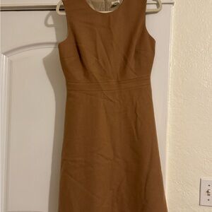 J. Crew Tan Midi wool suit Dress
